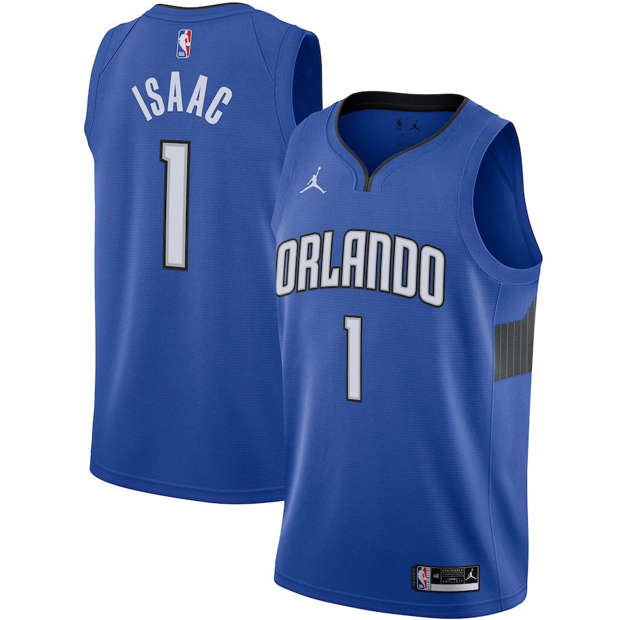 Men Orlando Magic 1 Jonathan Isaac Jordan Brand Blue Swingman NBA Jersey